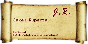Jakab Ruperta névjegykártya